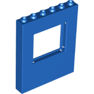 Lego panel 1x6x6 s oknem, modrá (6146804)